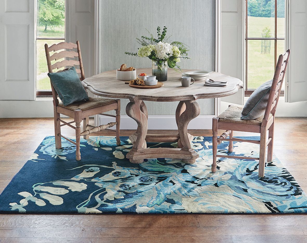 Stapleton Park Admiral Blue Handwoven Rug | Size: 8' 2