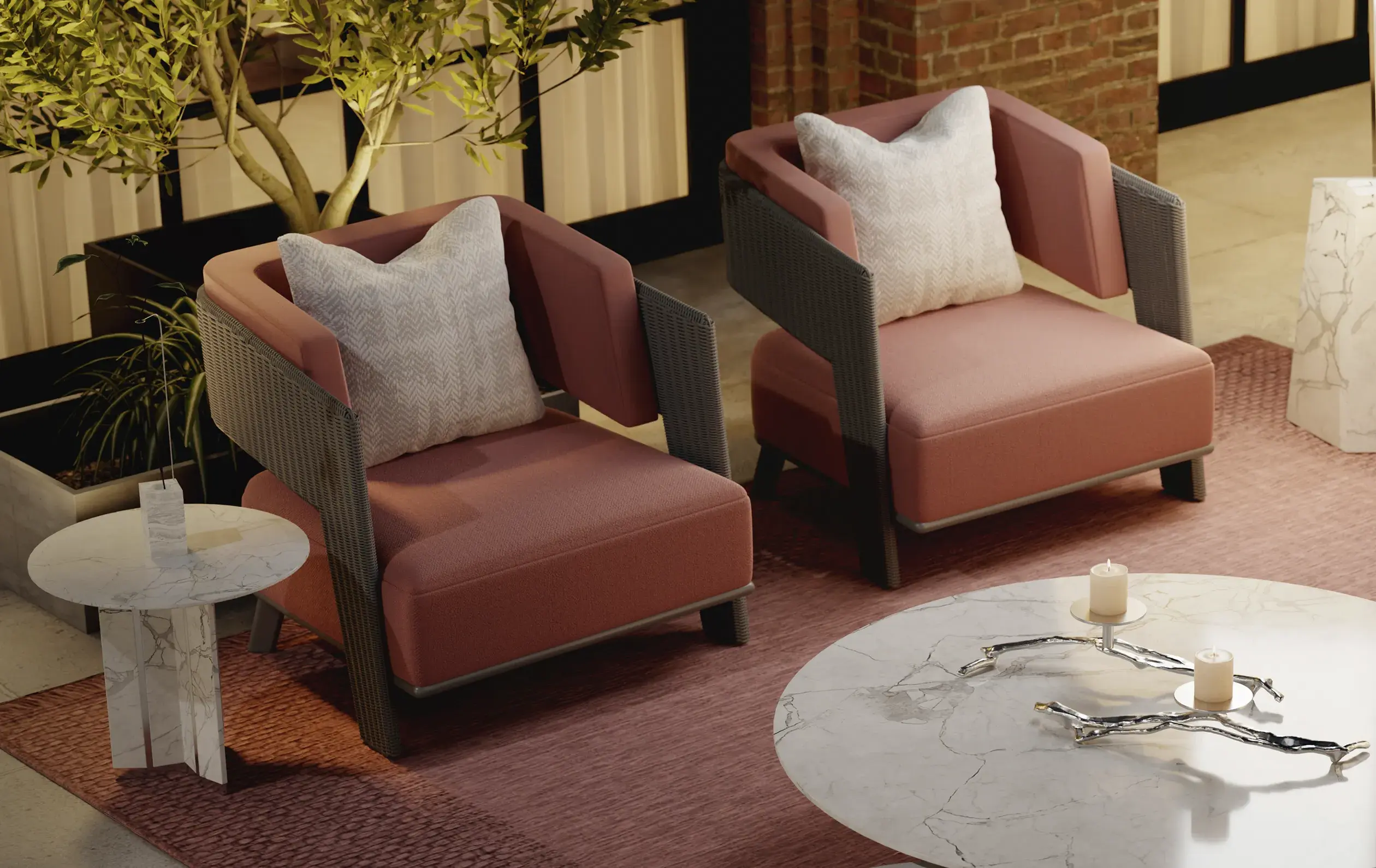 Crown Grey Armchair