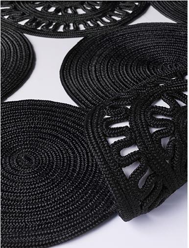 Rope Black Rug