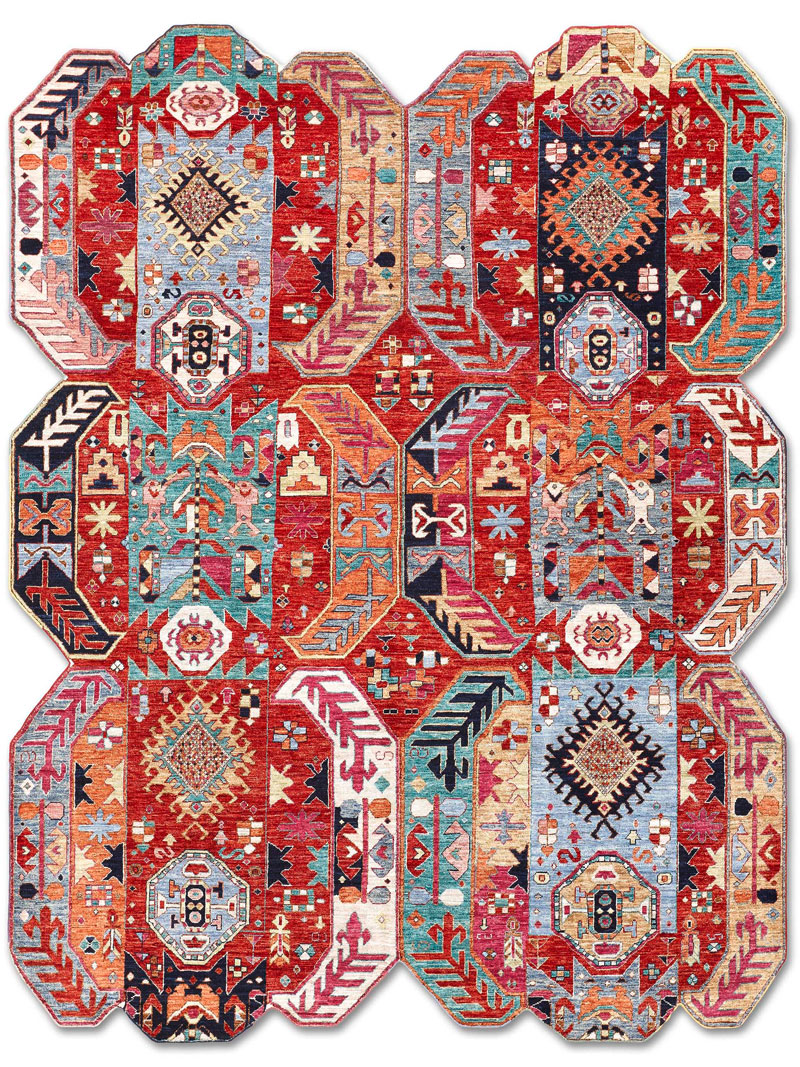 Multishape Hand-Woven Rug