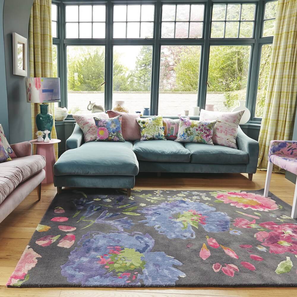 Floral Hand Tufted Wool & Viscose Rug