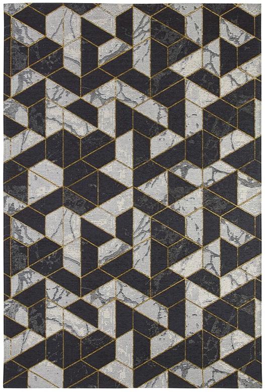Geometric Deco Black / Grey Rug