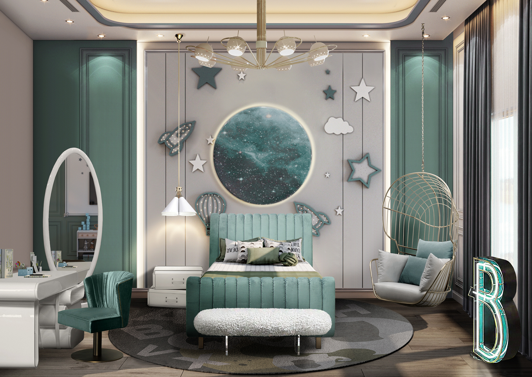 Astronaut Suspension Lamp - 1