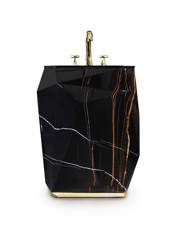 Jewel Faux Marble Pedestal Sink