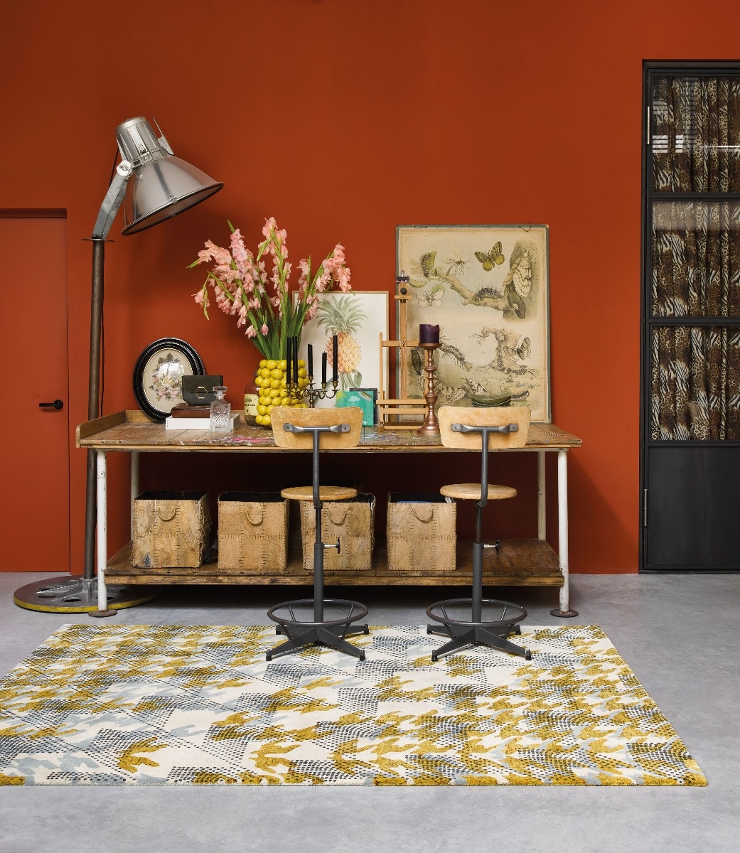 Hand-Tufted Ivory-Atlas-Ochre Rug