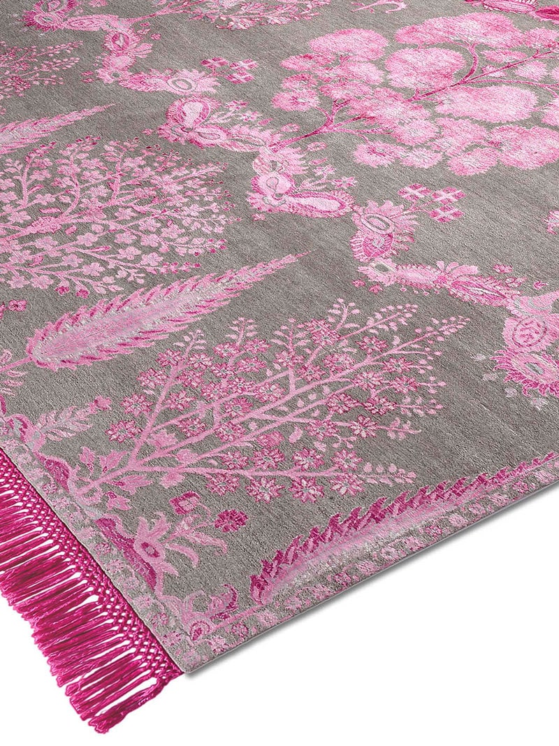 Mughal Pink Hand-Woven Rug