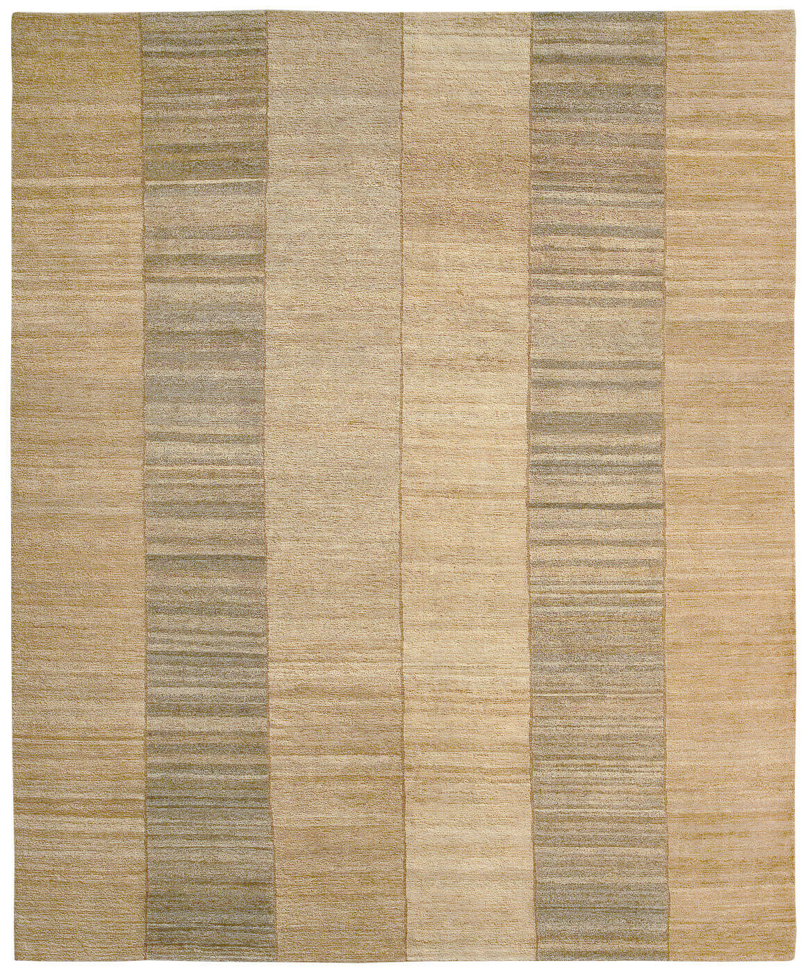 Hand-Knotted Grey / Beige Rug