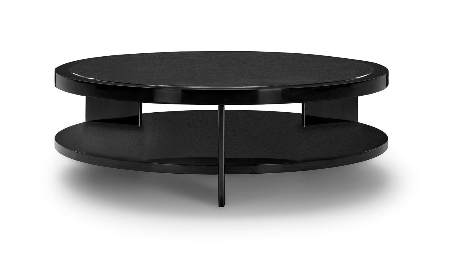 Black Round Coffee table 120 cm