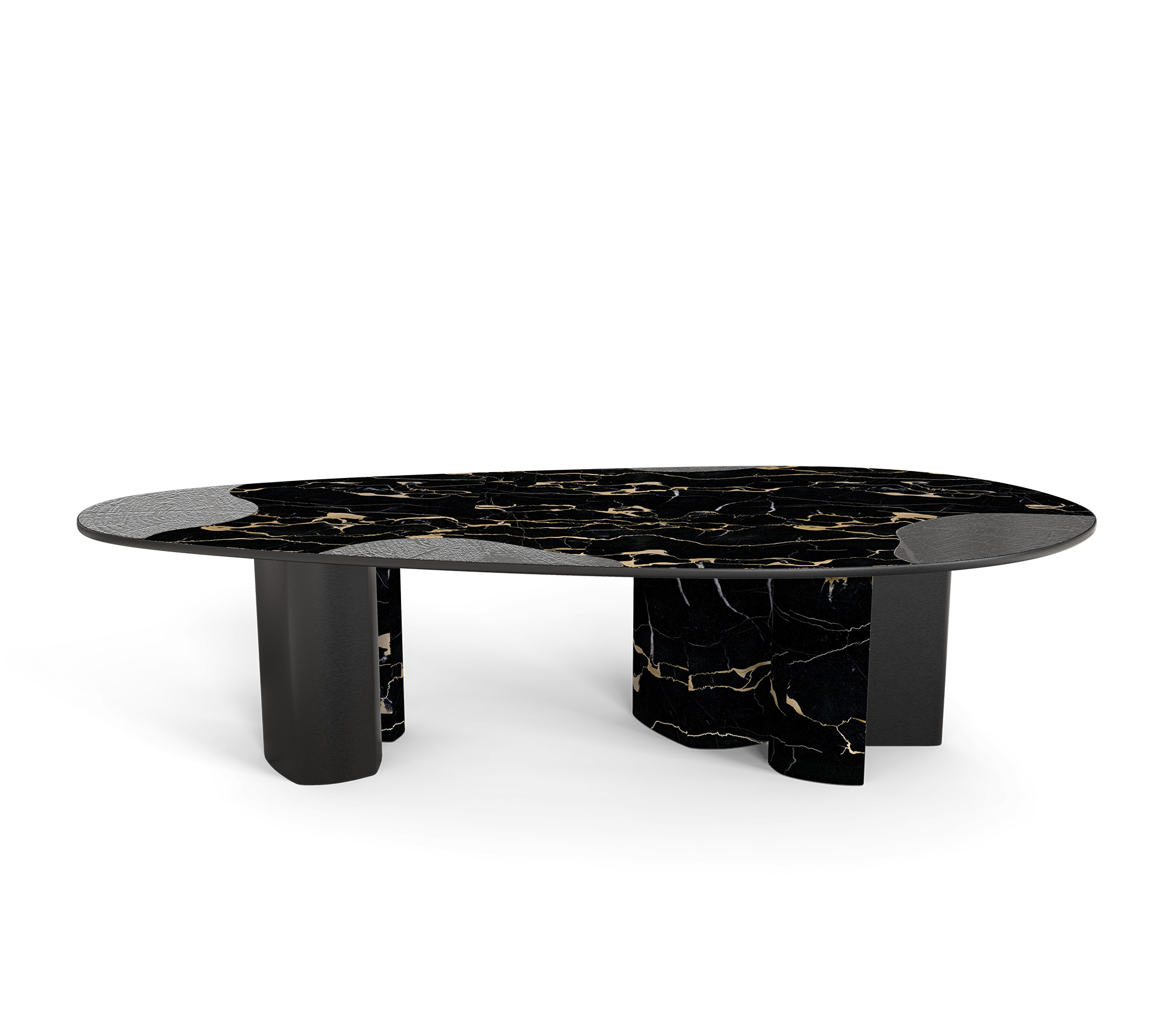 Athena Portoro Marble & Onyx Dining Table