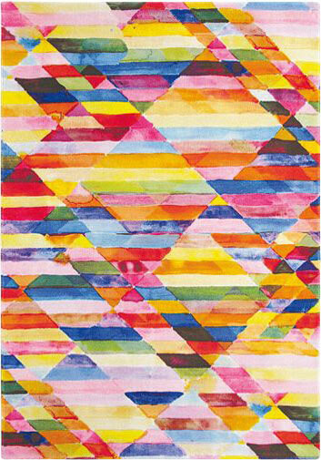 Kaleidoscope Delta Handmade Rug ☞ Size: 6' 7" x 9' 2" (200 x 280 cm)