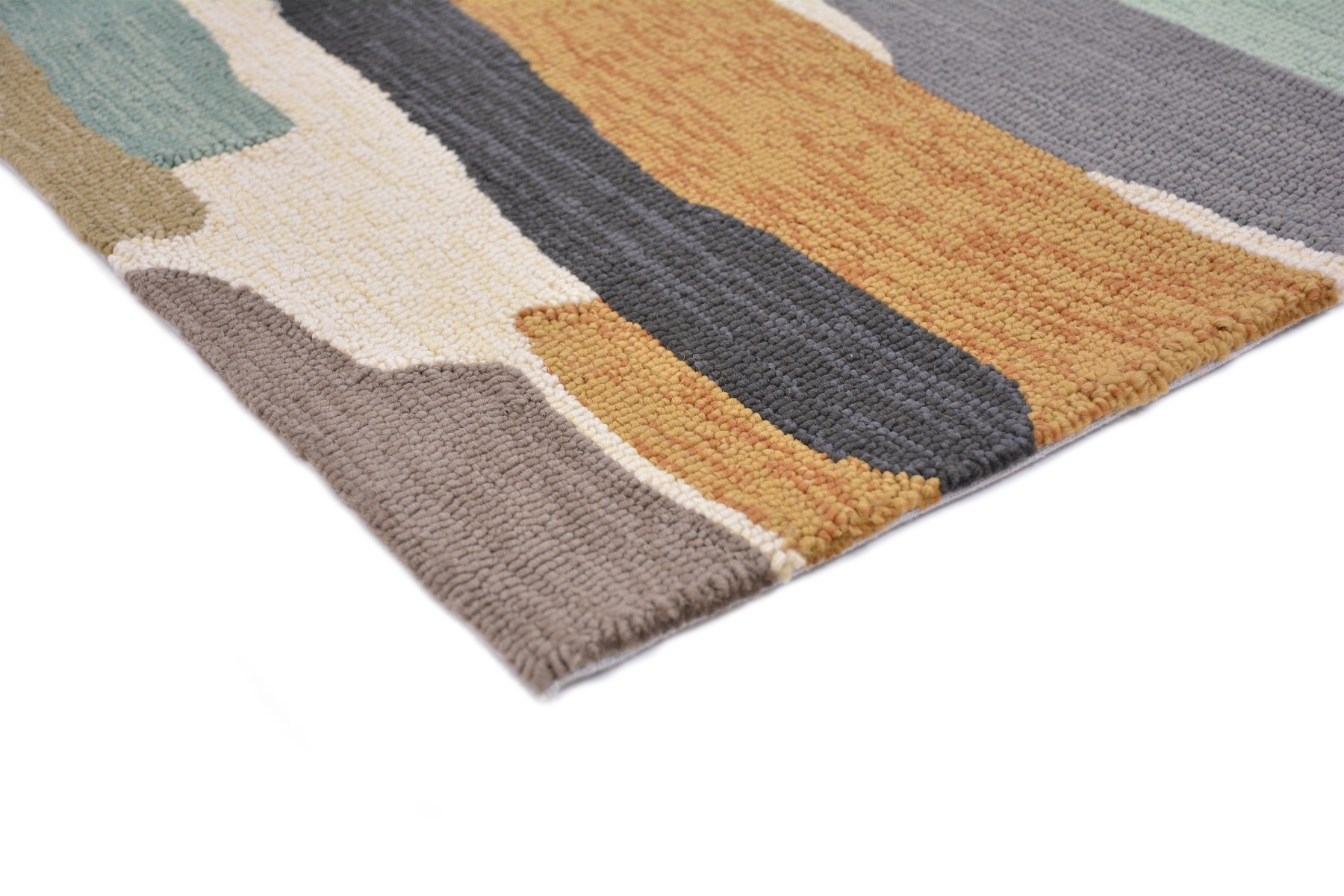 Abstract Multicolour Polypropylene Rug