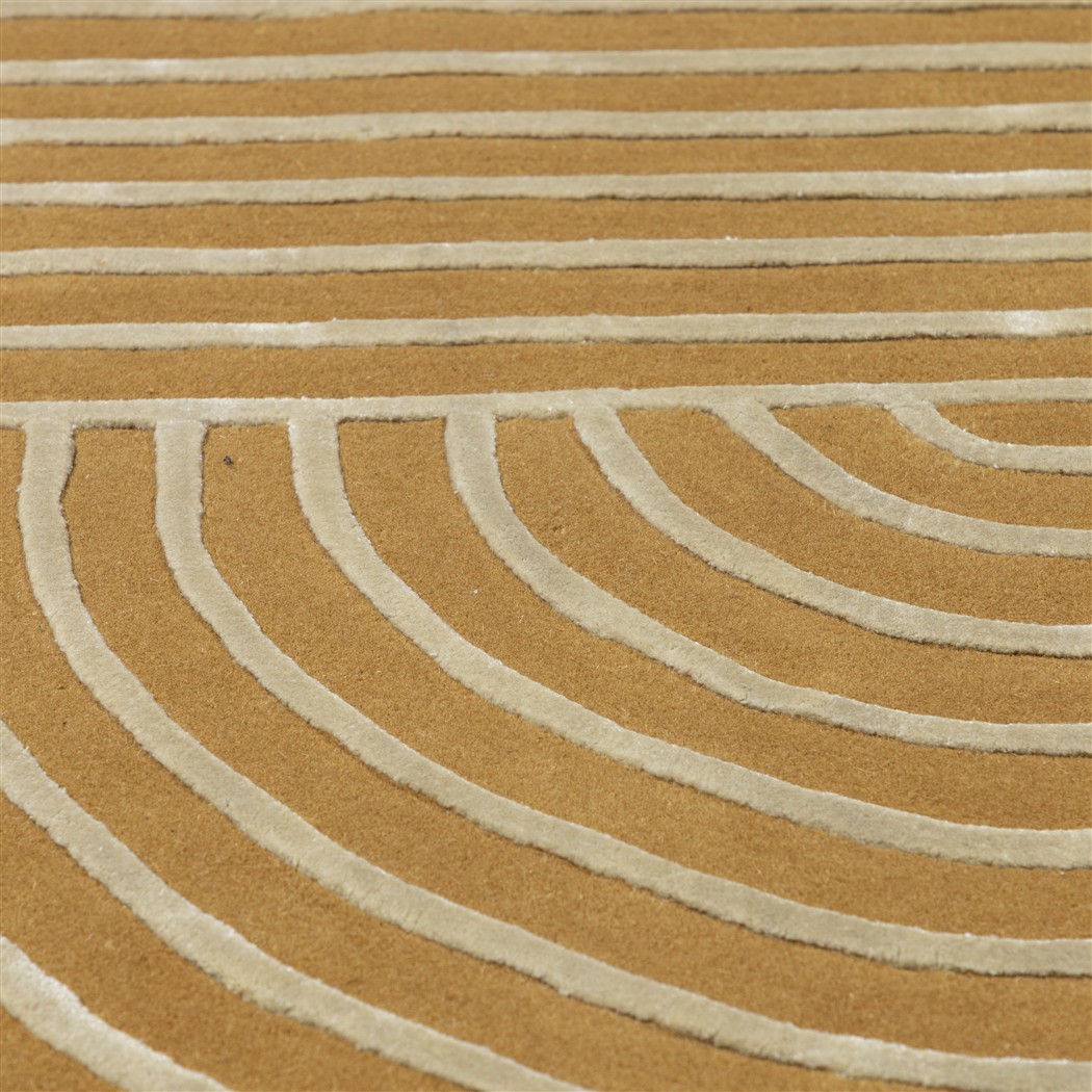 Stripes Gold Modern Rug