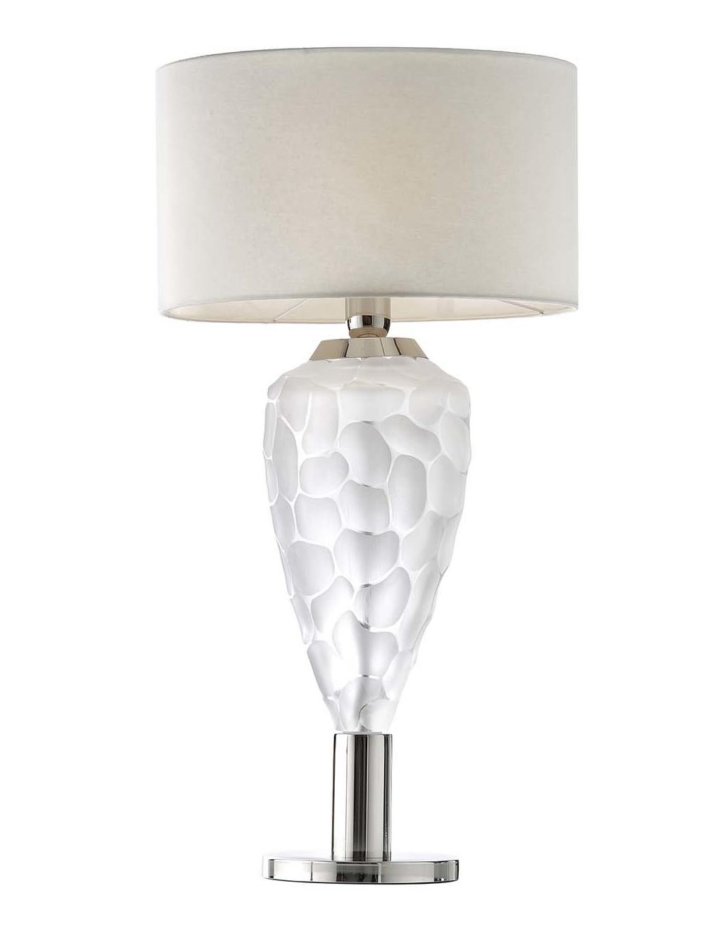 Florentine Crystal Table Lamp with White Shade