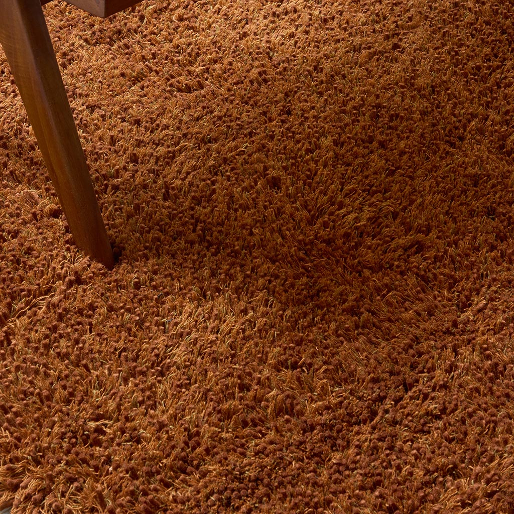 Terracotta Shag Rug