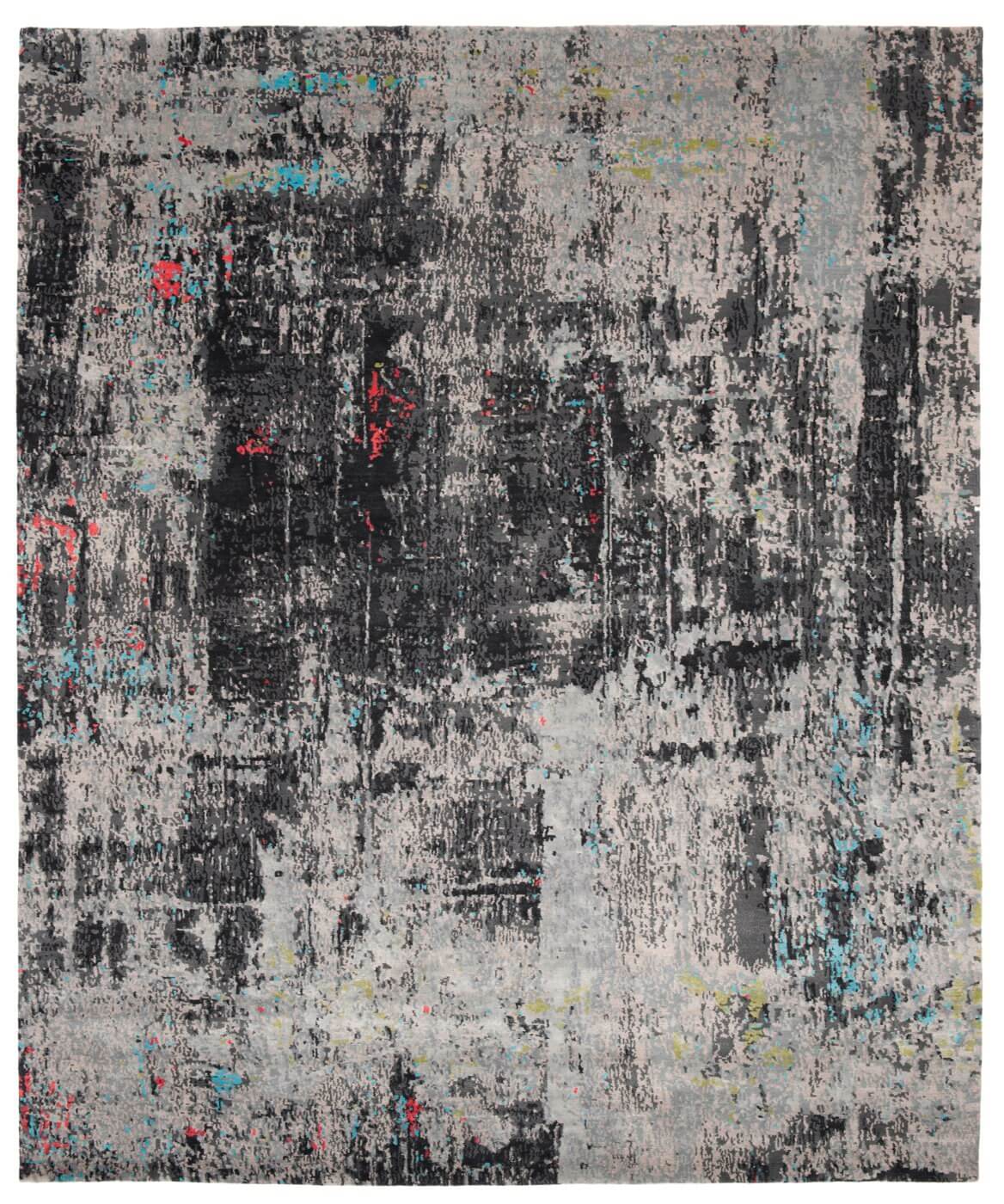 Hand-Knotted Artwork Wool & Silk Rug