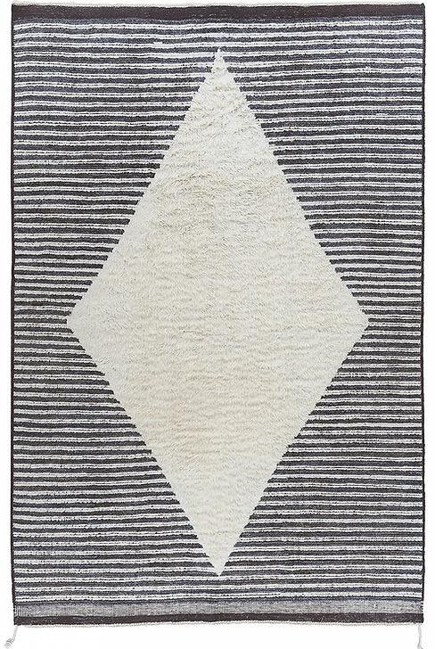 Rombo Striped Hand-Knotted Rug