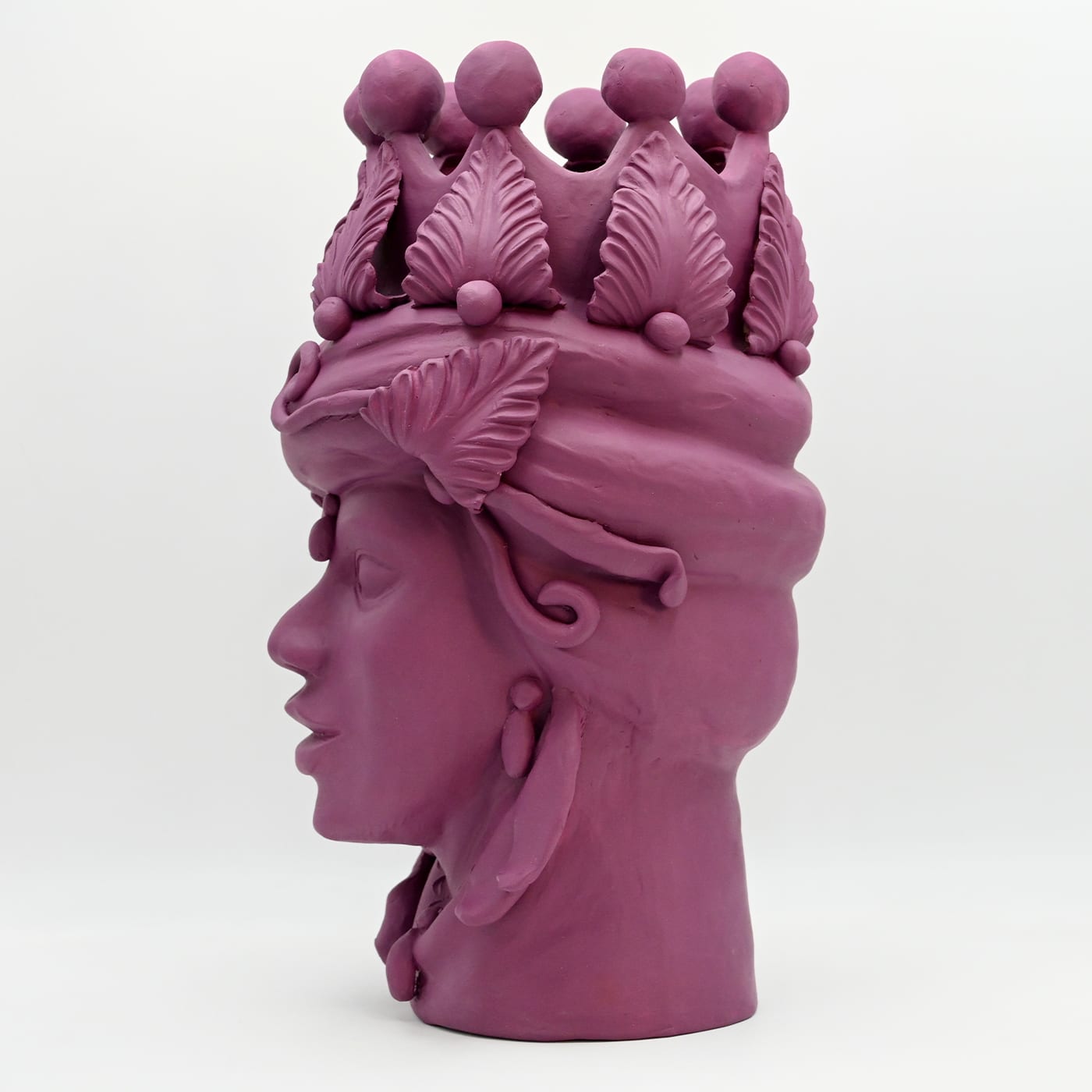 Moor's Head Purple Handmade Sculpture