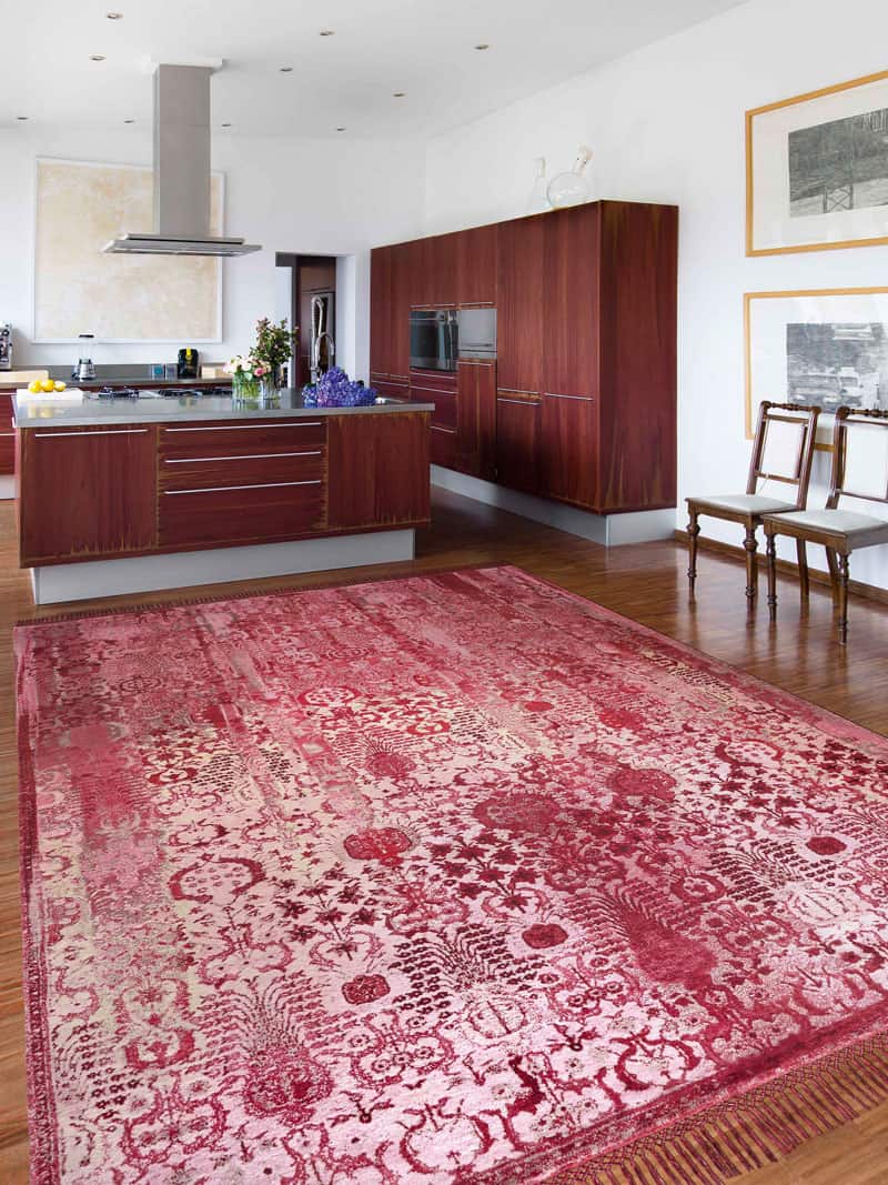 Woods Strawberry Hand Knotted Rug