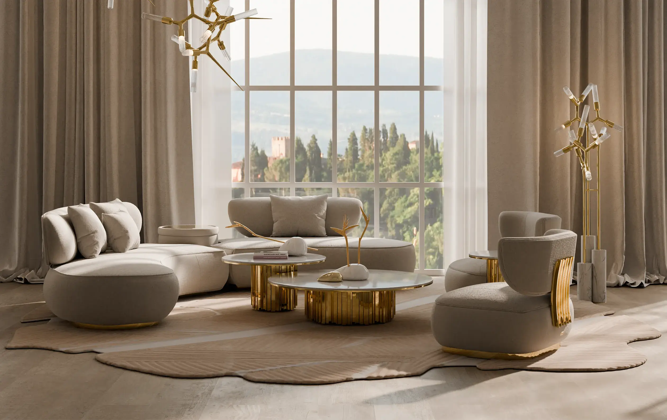 Lattice Round Sofa - 1