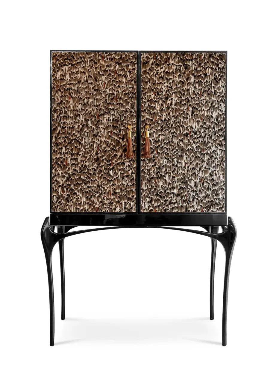 Allure Folie Feather Bar Cabinet