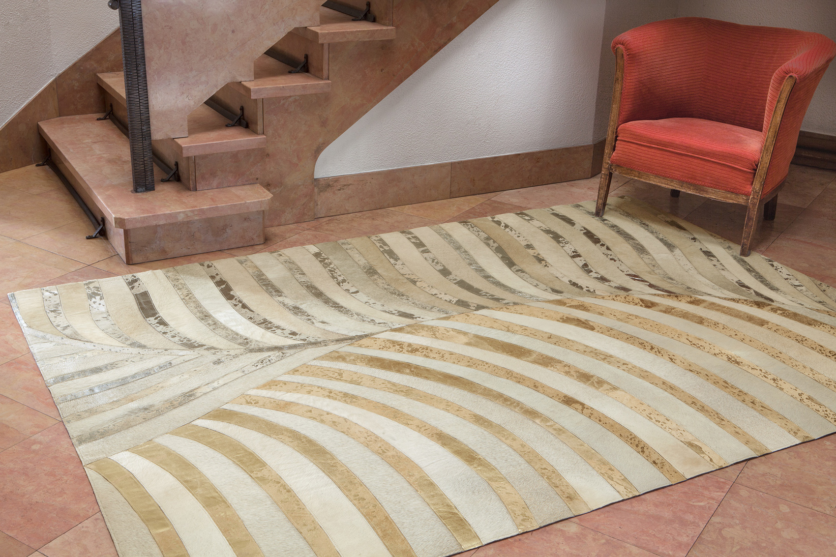 Fosters Cowhide Handwoven Rug