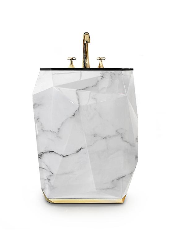 Jewel Faux Marble Pedestal Sink