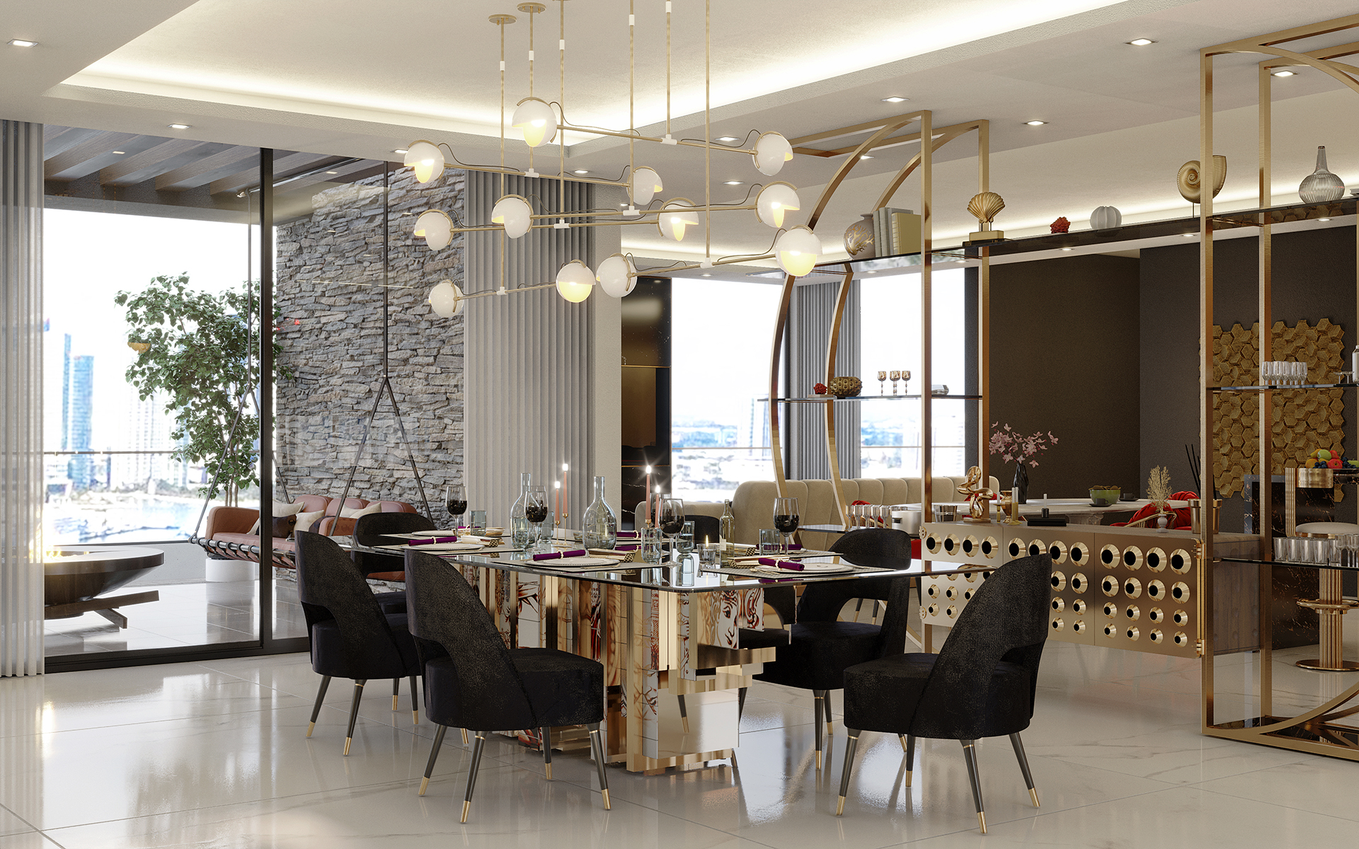 Sleek Suspension Lamp - 1