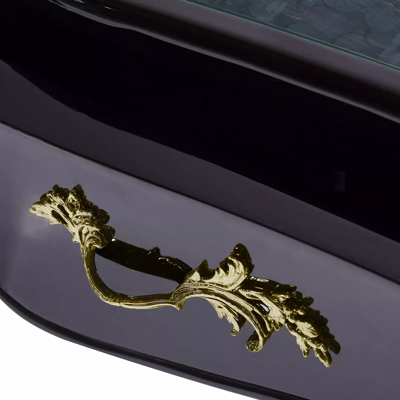 Exotic Peacock Feather Top Ormolu Desk