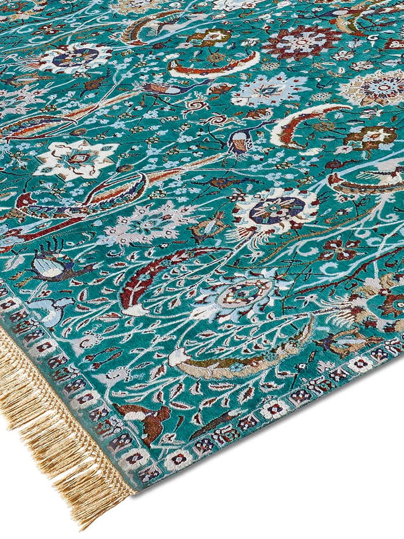 Kerman Green Hand-Woven Rug