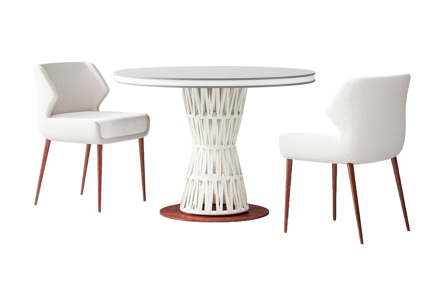 Indoor / Outdoor White Dining Set