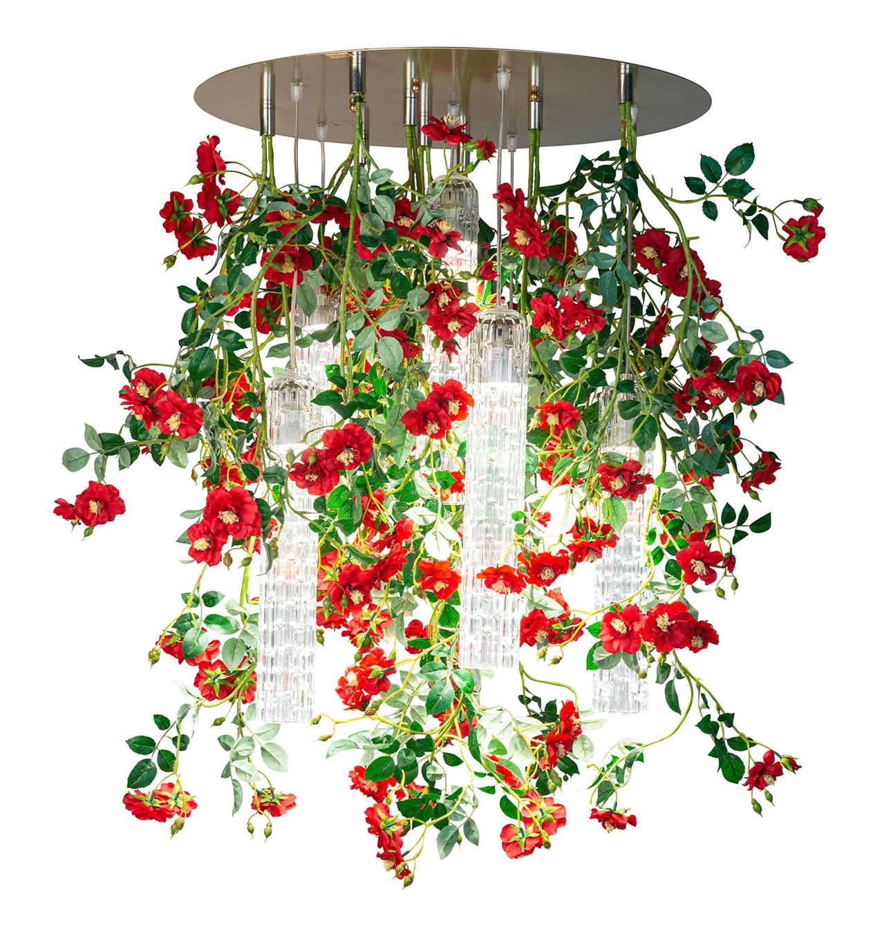 Wil Red Roses Large Chandelier