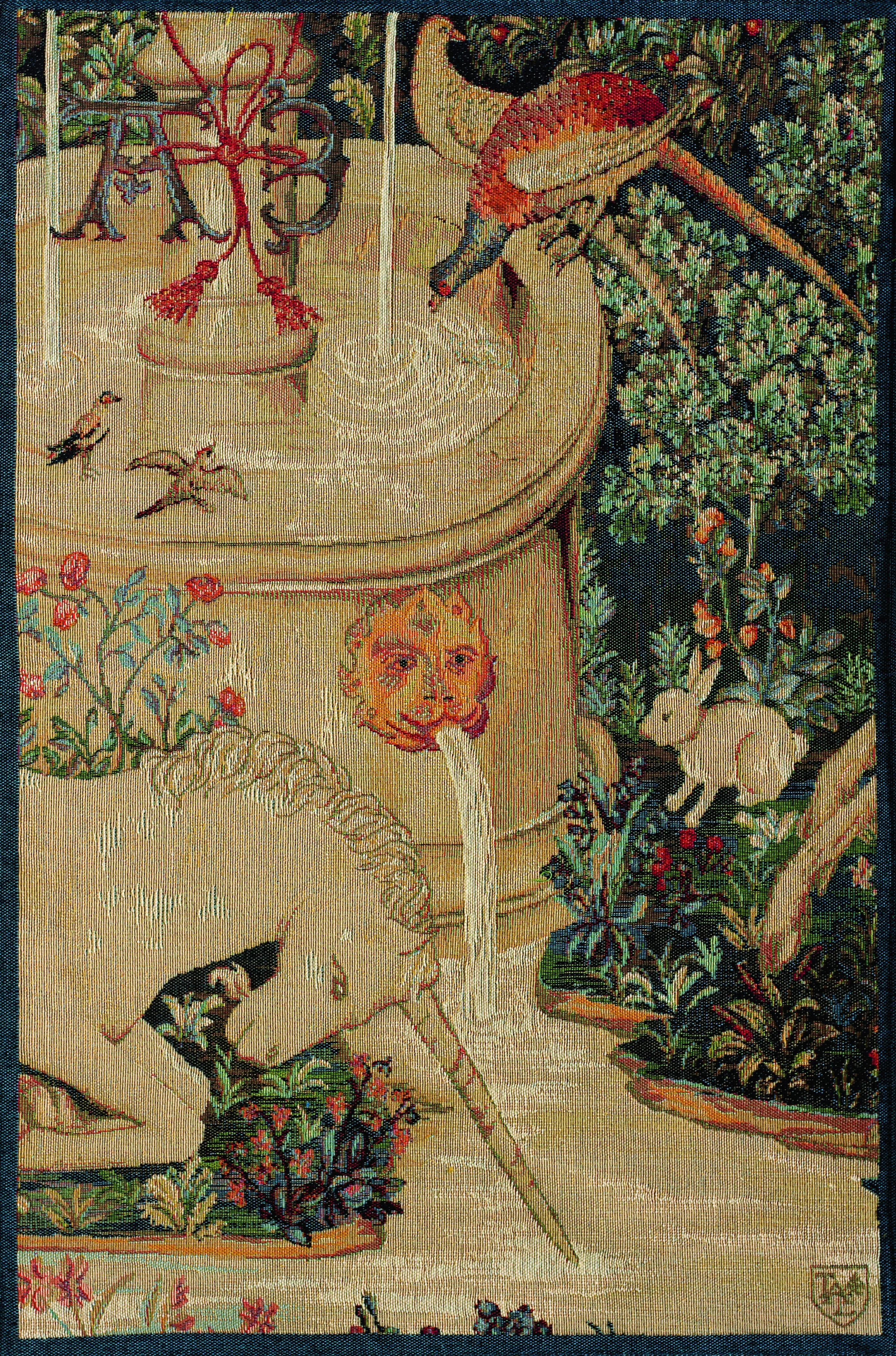 Unicorn at the Fountain Tapestry