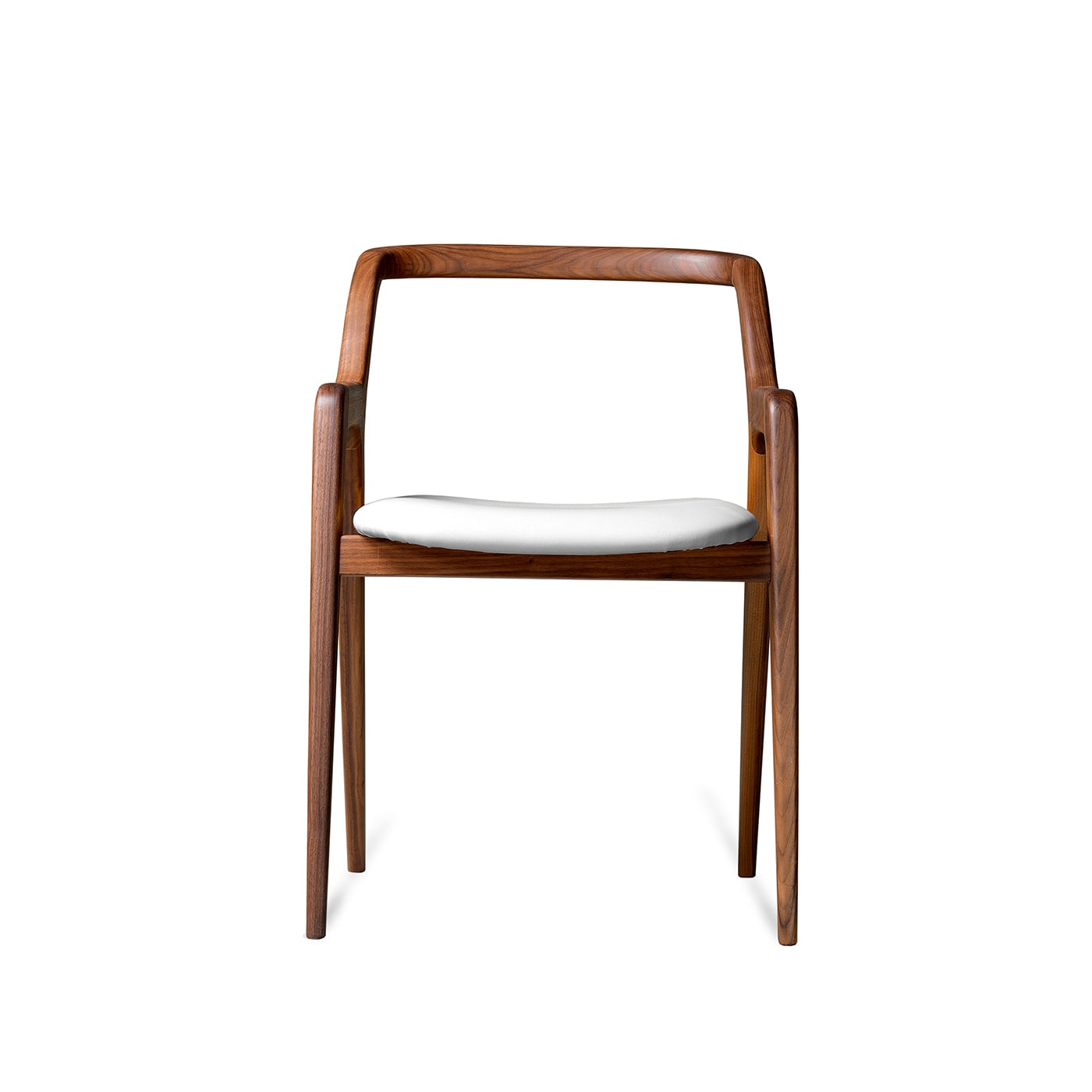 In Breve Natural Solid Walnut Chair ☞ Upholstery: Leather PANDORA 601