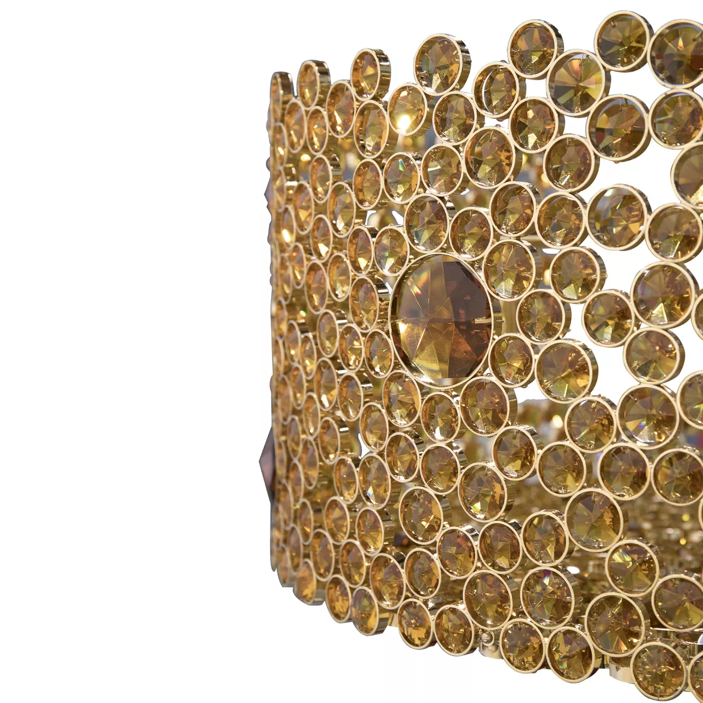 Eternelle Oval Bronze Glass Chandelier