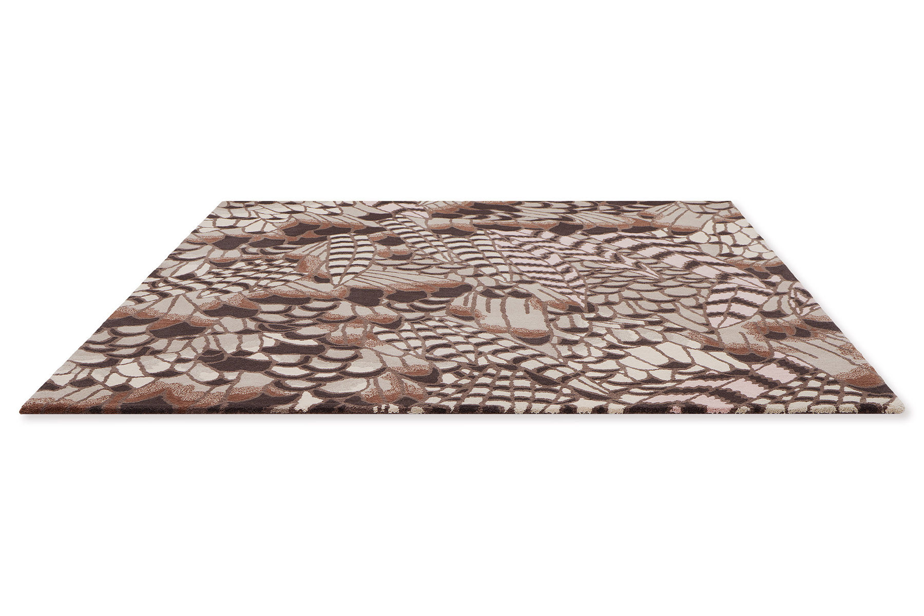 Feathers Natural Designer Rug ☞ Size: 4' 7" x 6' 7" (140 x 200 cm)