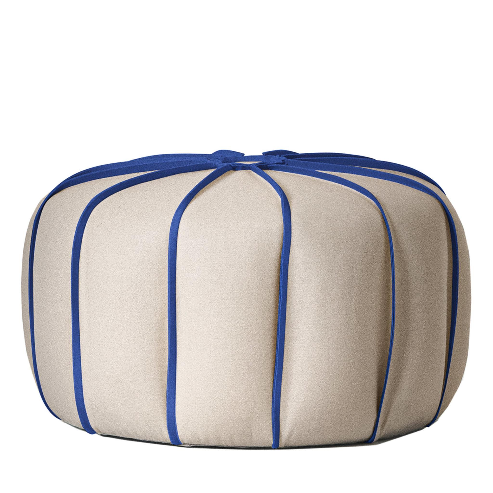 Marrakech Ivory / Blue Pouf