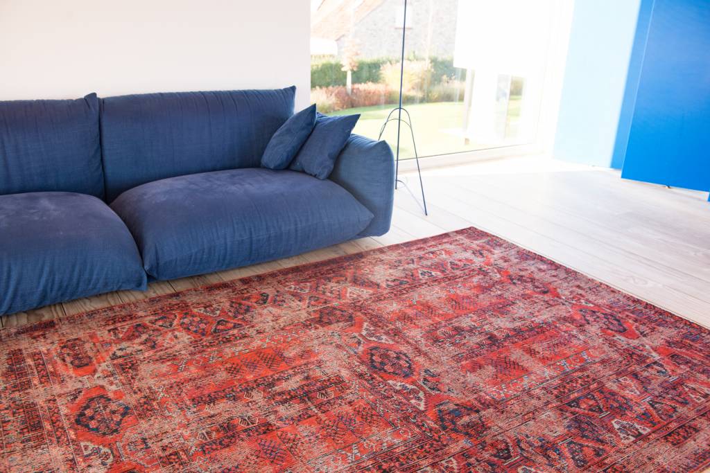 Flatwoven Vintage Red Rug