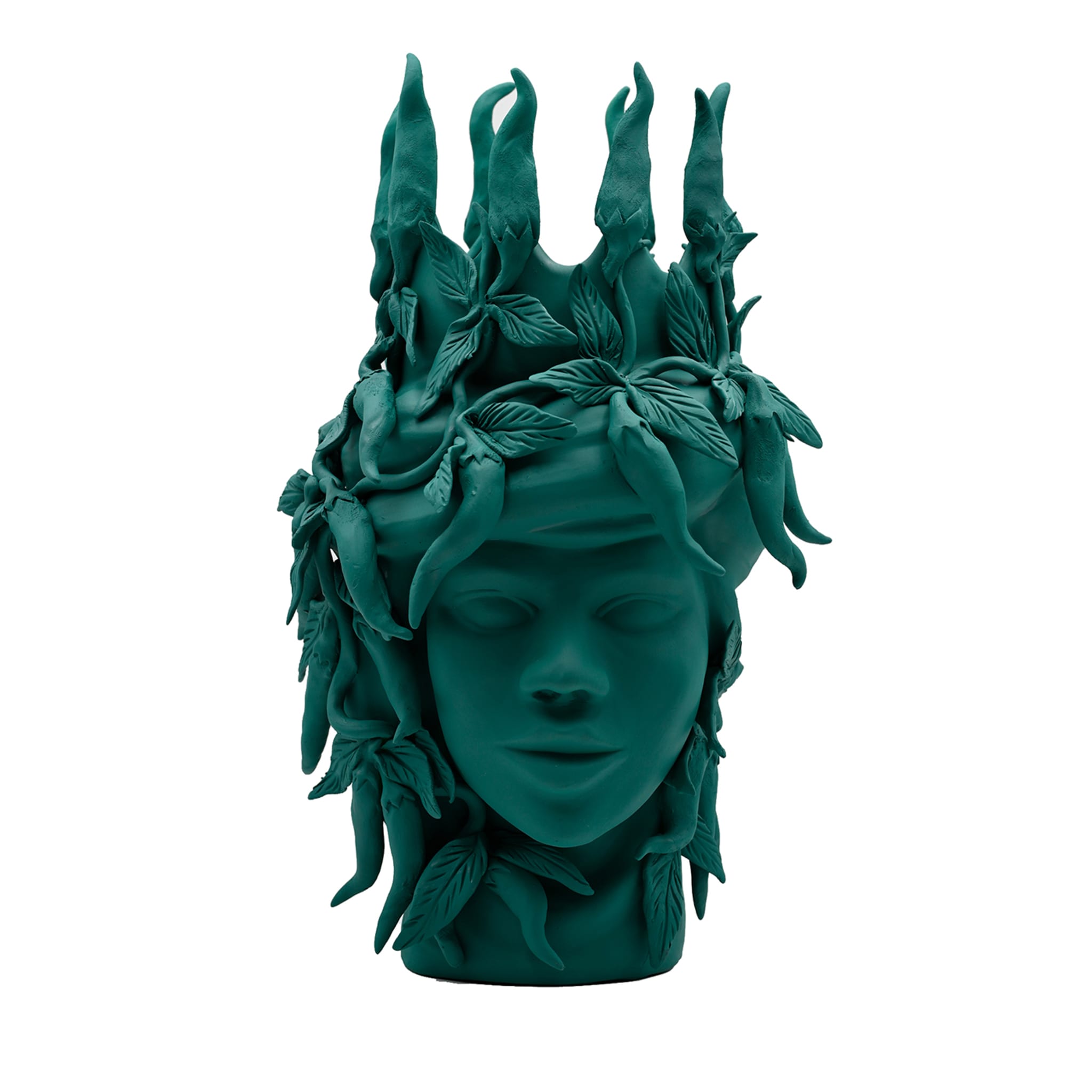 Moor's Head Dark Green Sculpture