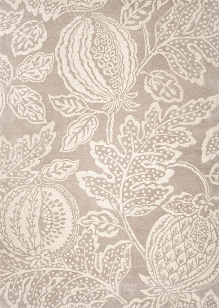 Hand-Tufted Beige Wool Rug