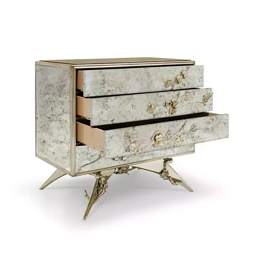 Mirage Aged Mirror Nightstand