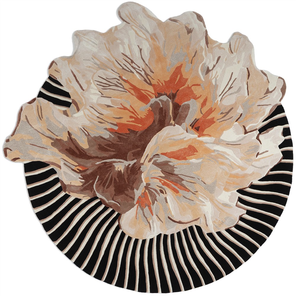 Amber Bloom Hand-Crafted Rug