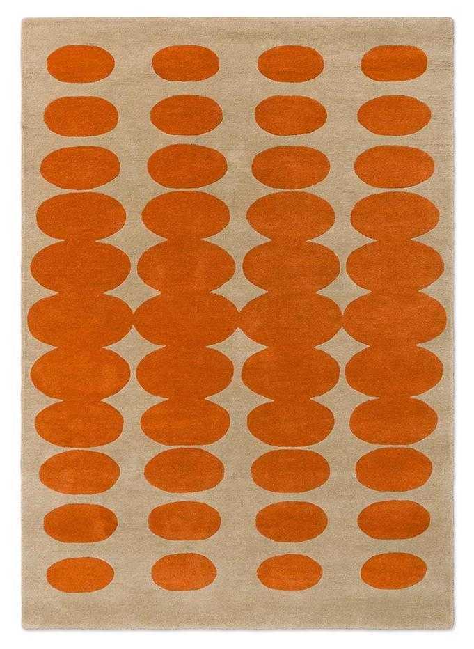 Optical Orange / Sand Rug | Size: 3' 11
