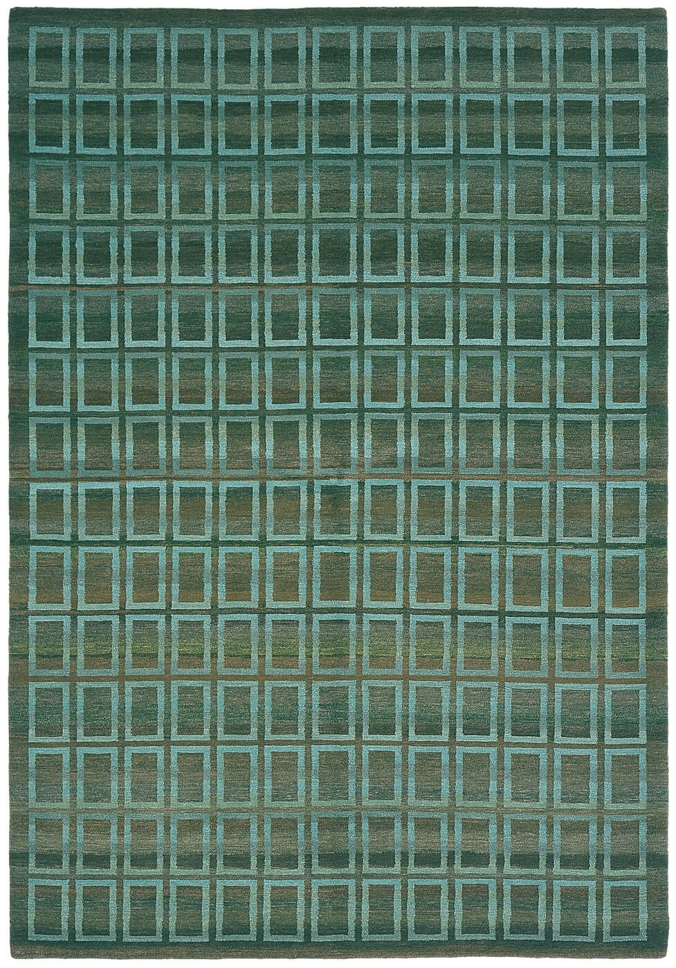 Olive Green Hand-Knotted Rug