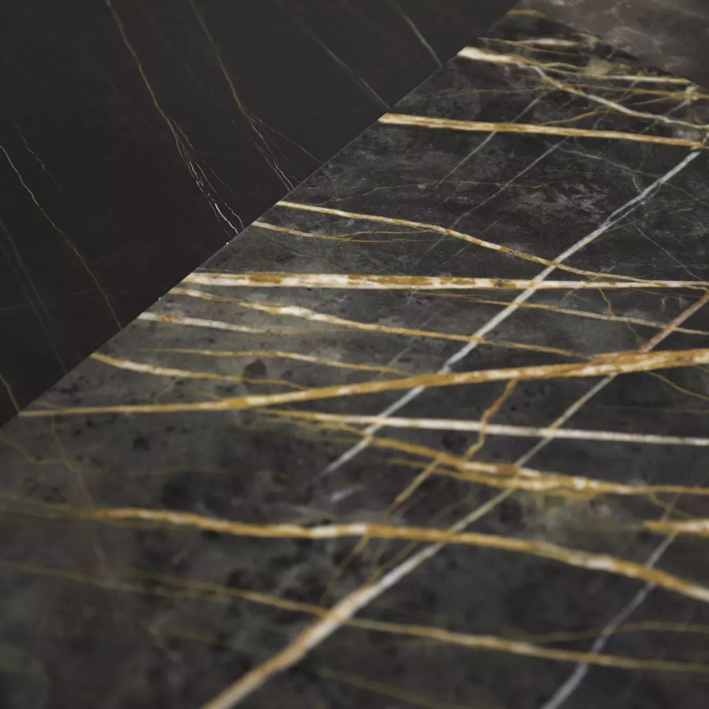 Decovita Black & Gold Granite Dining Table
