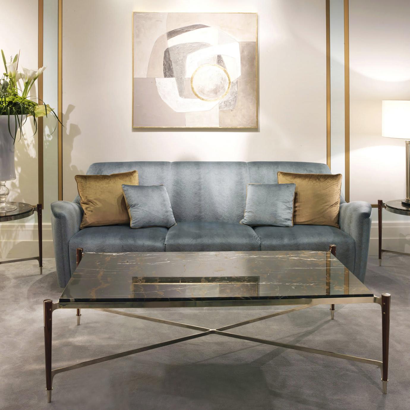 Coffee Table With Dark Marble Top