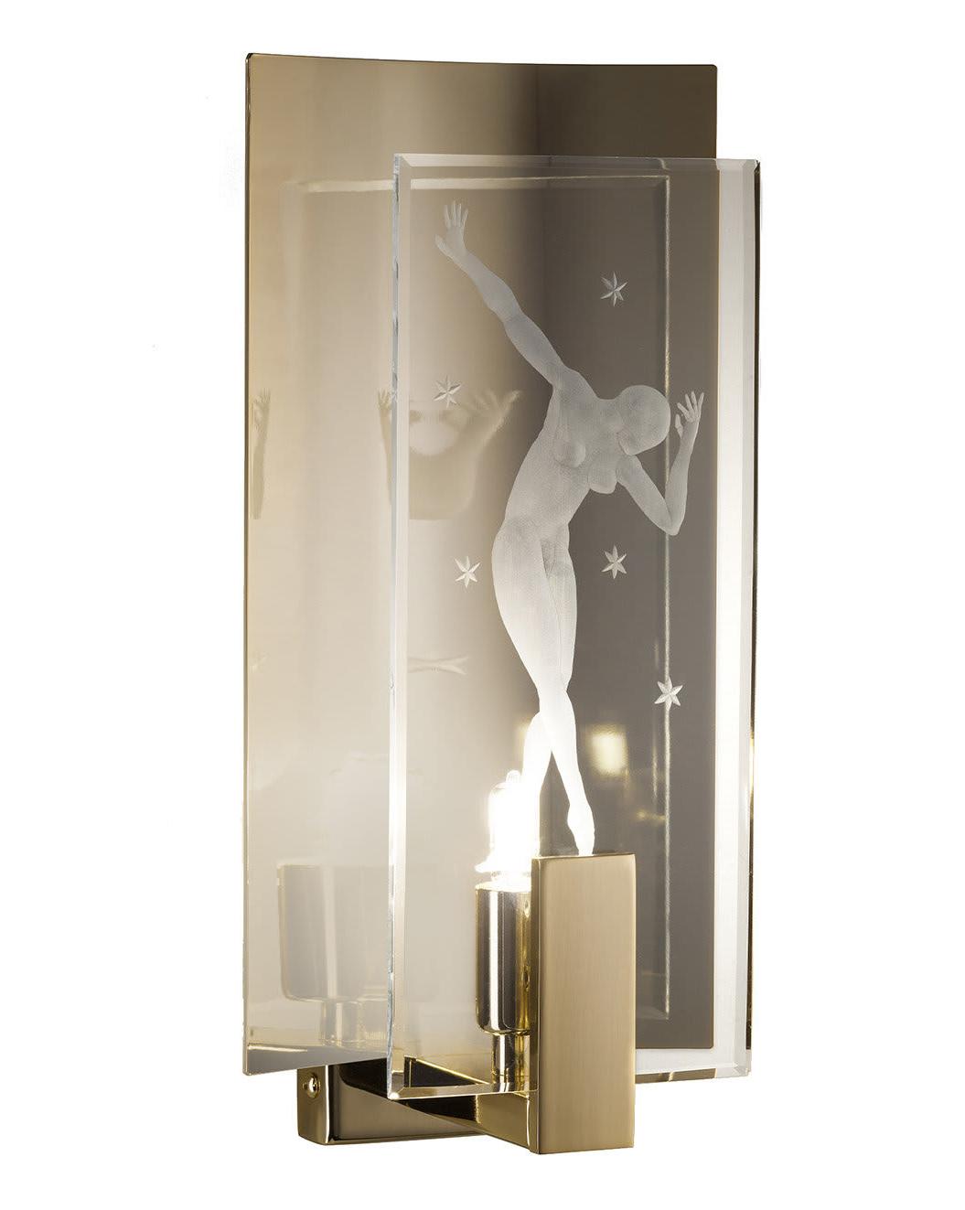 Soft Gold Marble Wall Sconce