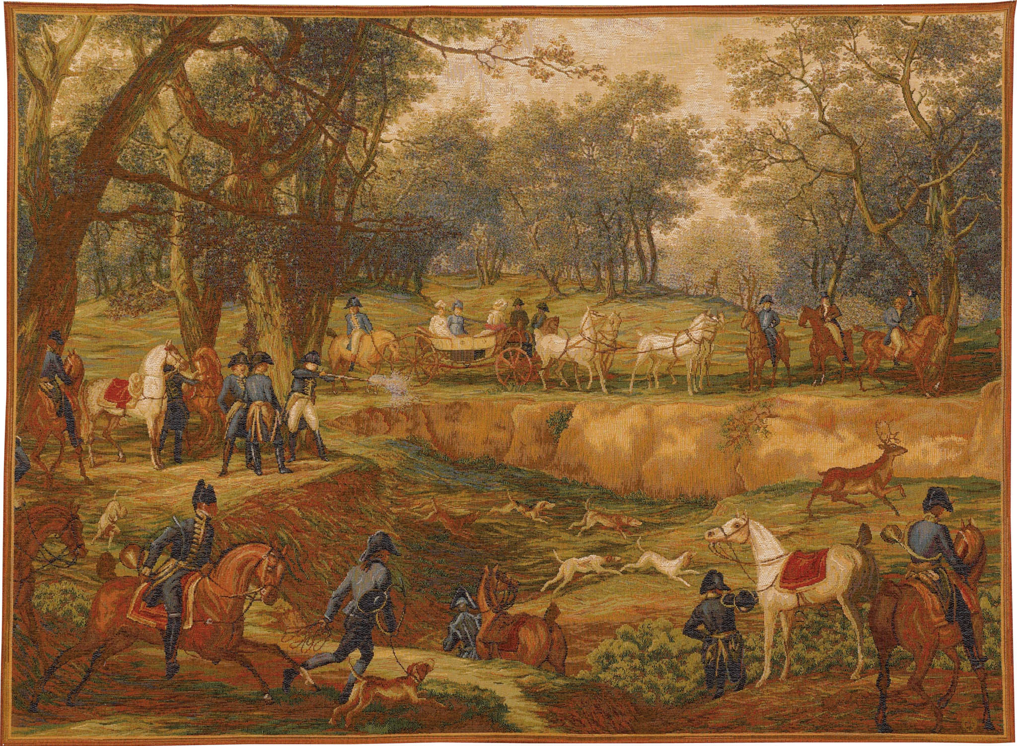 Napoleonic Hunt Scene Tapestry