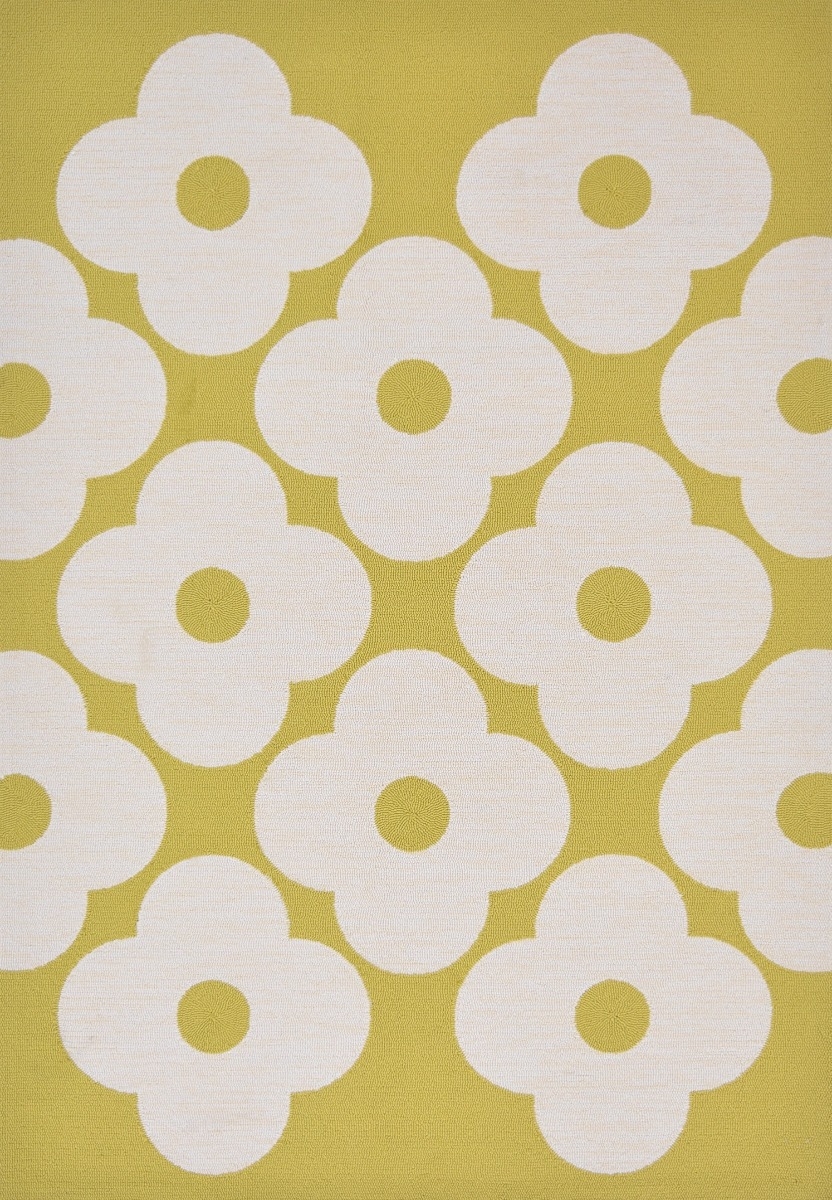 Dandelion Yellow Outdoor Hand-Tufted Rug