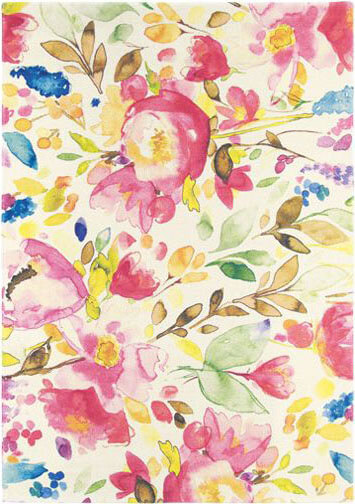 Modern Colorful Floral Premium Rug Bluebellgray Devon ☞ Size: 5' 7" x 7' 7" (170 x 230 cm)