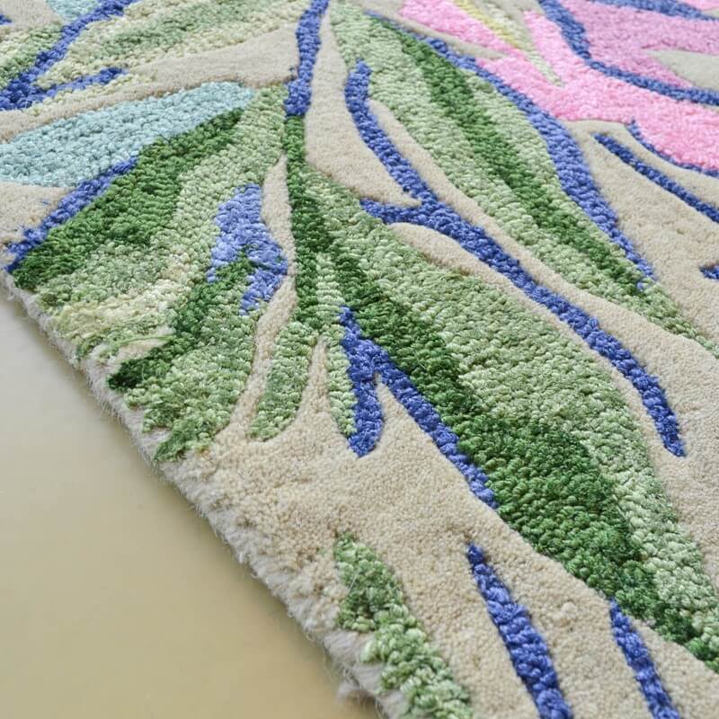 Floral Hand Tufted Wool & Viscose Rug